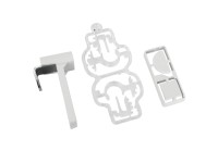 Upínací držáky pro vitrážní a kavárenské tyče, bílé