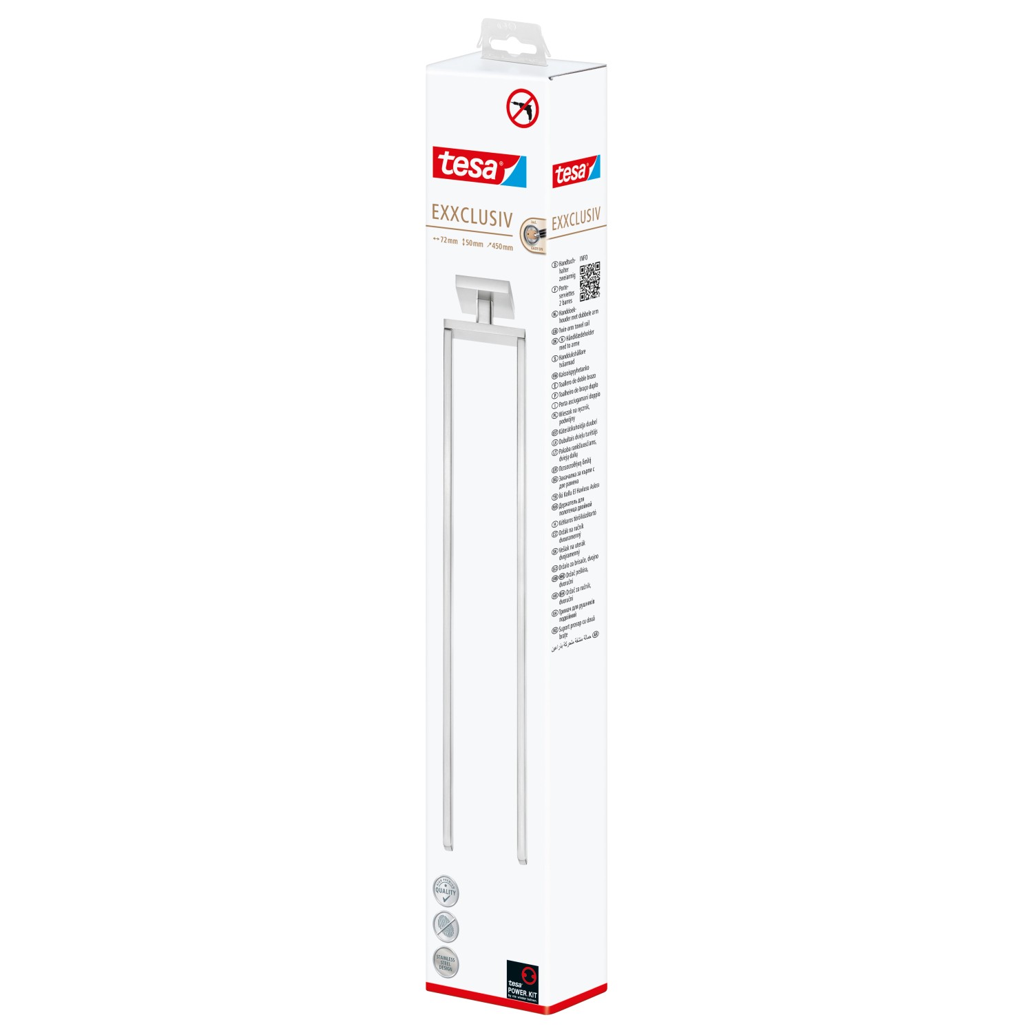 Tesa Exxclusiv držák ručníků nerez 40417-00000-00