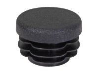 Záslepka s lamelami pro kruhové trubky černá průměr 25 mm