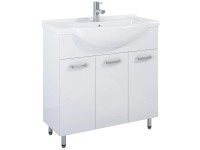 Maximus Skříňka pod umyvadlo Eve, 3 dvířka, lesklá bílá, 80 cm