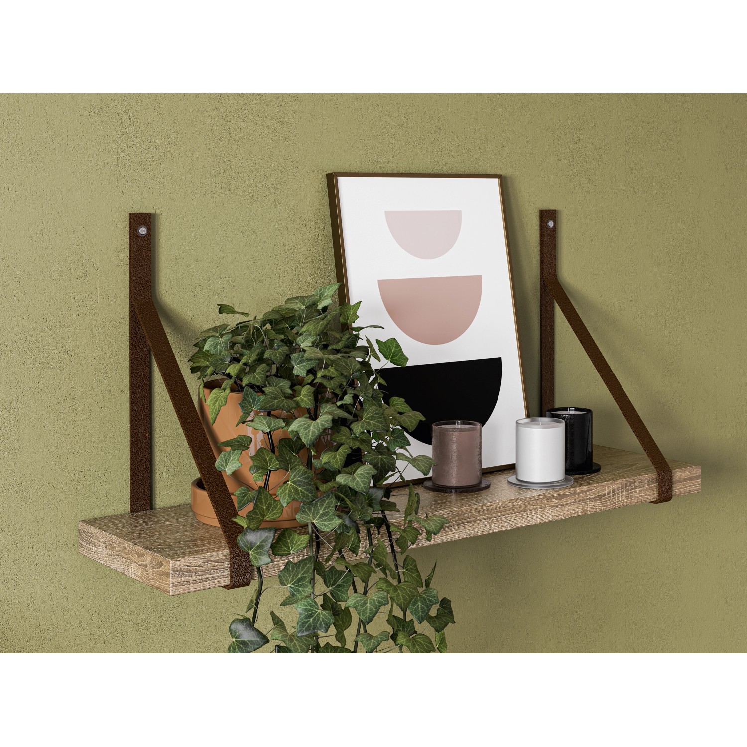 Kožený řemínek sada, hnědá