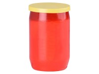 MADONA Hřbitovní svíčka červená se zlatým víkem 70 g