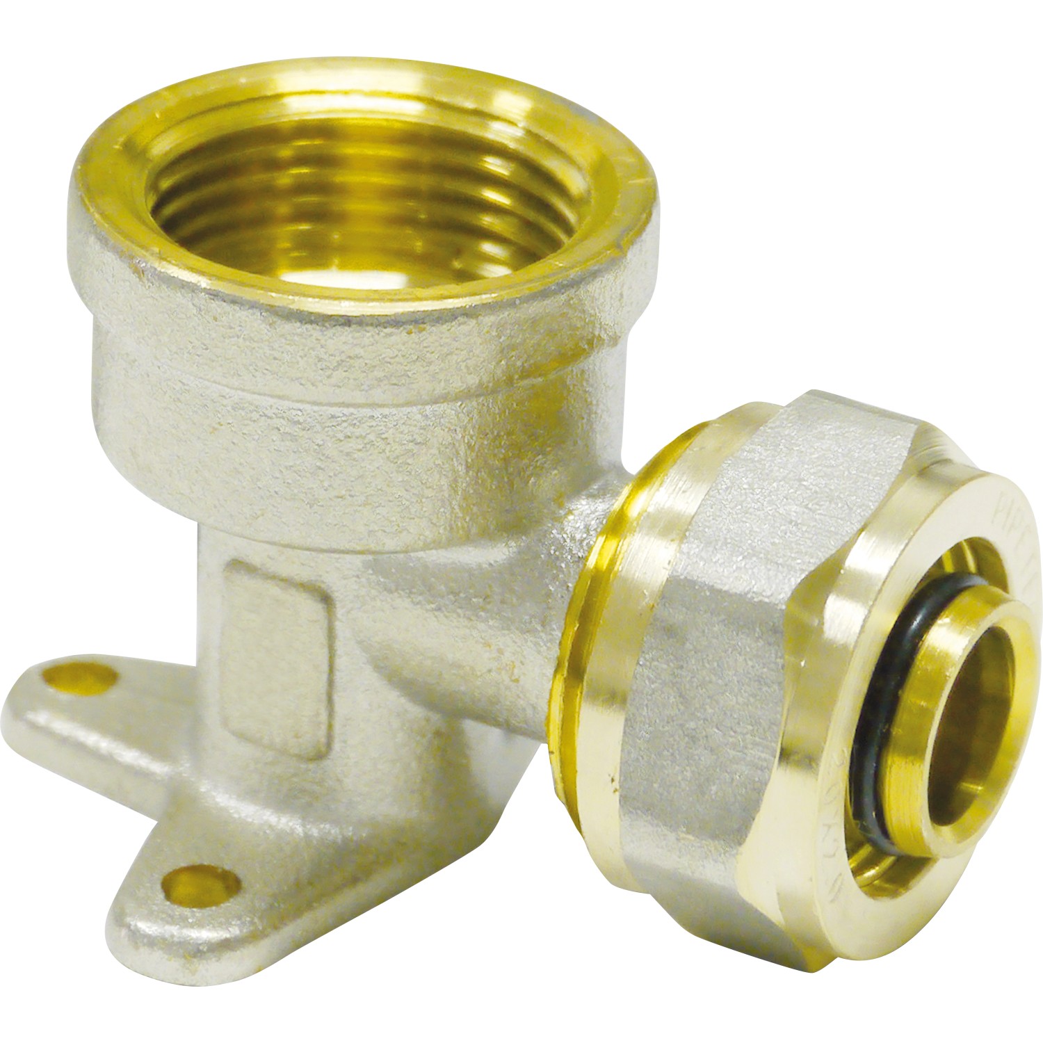 PIPETEC Závitové nástěnné koleno SFWW1604 měděné, 16x2 - Rp 1/2