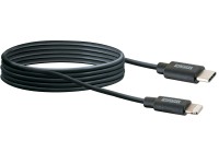 Schwaiger Synchronizační a nabíjecí kabel USB-C/Lightning, černá, 2 m