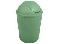 MSV Odpadkový koš s výklopným víkem Ako, bazalková zelená, 5,5 l