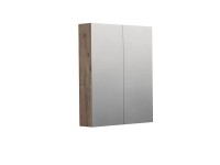 INTEDOOR Zrcadlová skříň BEE, 2 dveře, el.zásuvka, IP44, š. 60cm, dub Wellington