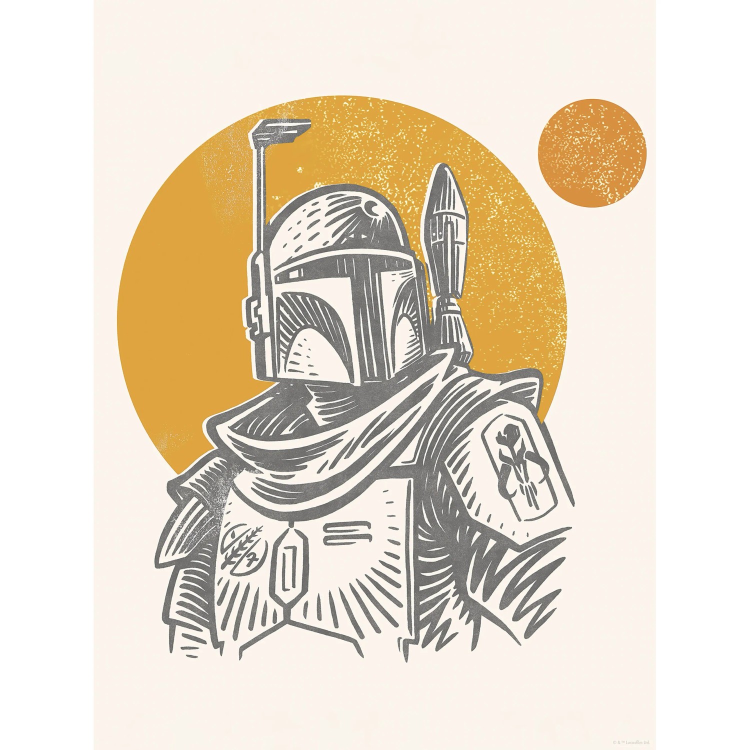 Komar Plakát Star Wars Boba Fett Illustration Iconic 30 x 40 cm