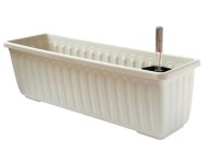 Plastia Samozavlažovací truhlík Siesta Lux, slonová kost, 80 x 19 x 19 cm