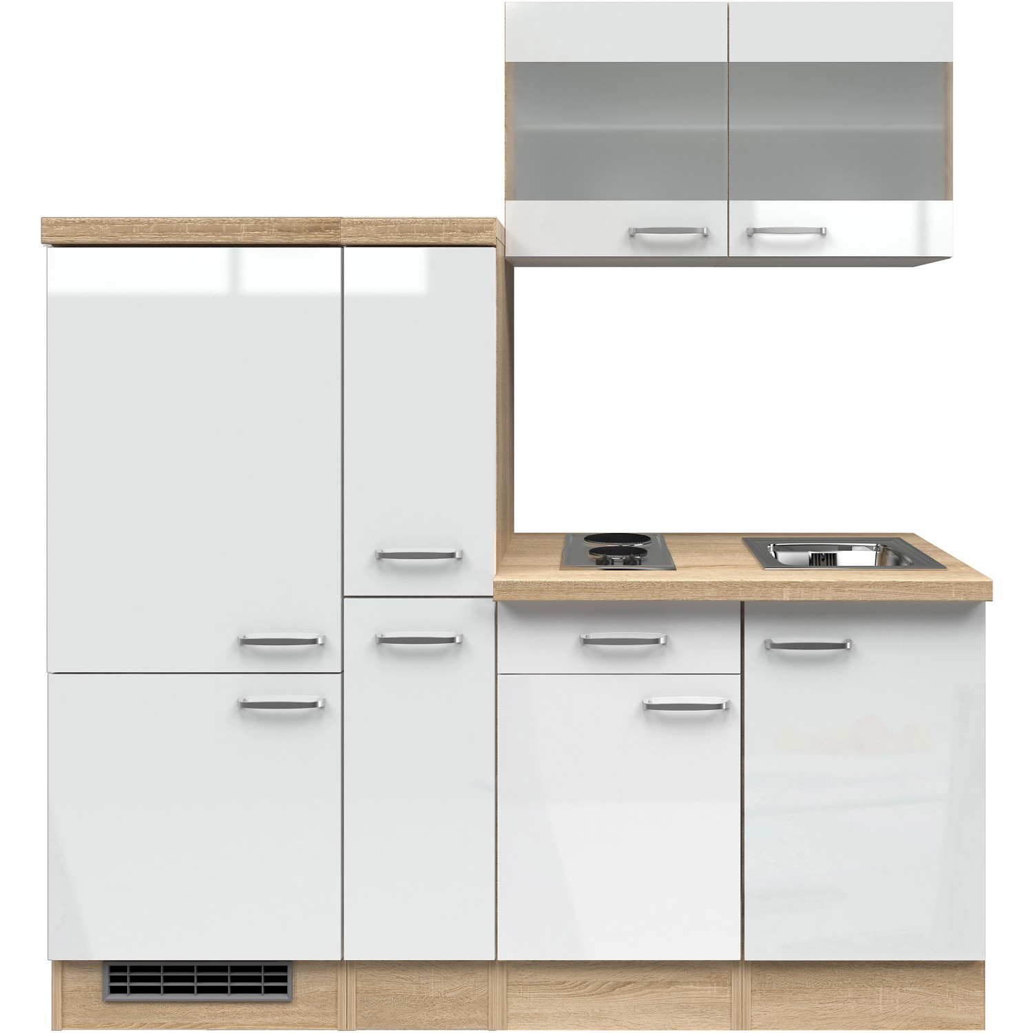 Flex-Well Kuchyně Valero 190 cm/typ 1 - lednice/varná deska