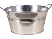 Zinková vana se dvěma uchy 19,5 x 19,5 x 10,3 cm