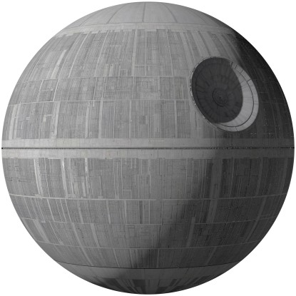 Komar Samolepicí vliesová fototapeta Star Wars XXL Death Star 127 x 127 cm