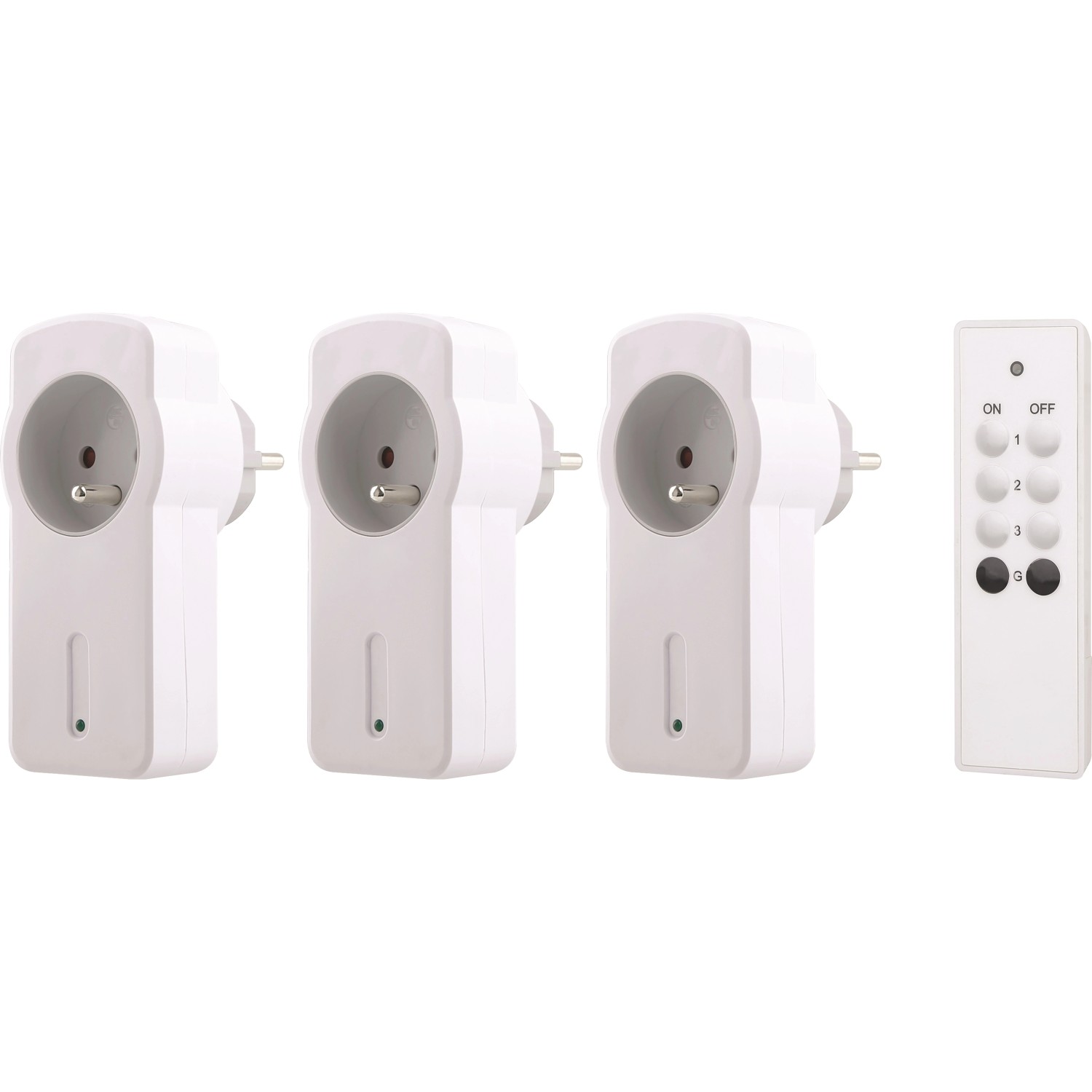 Sada rádiových spínačů do interiéru, max. 2300W, 433,92MHz, dosah max. 30m