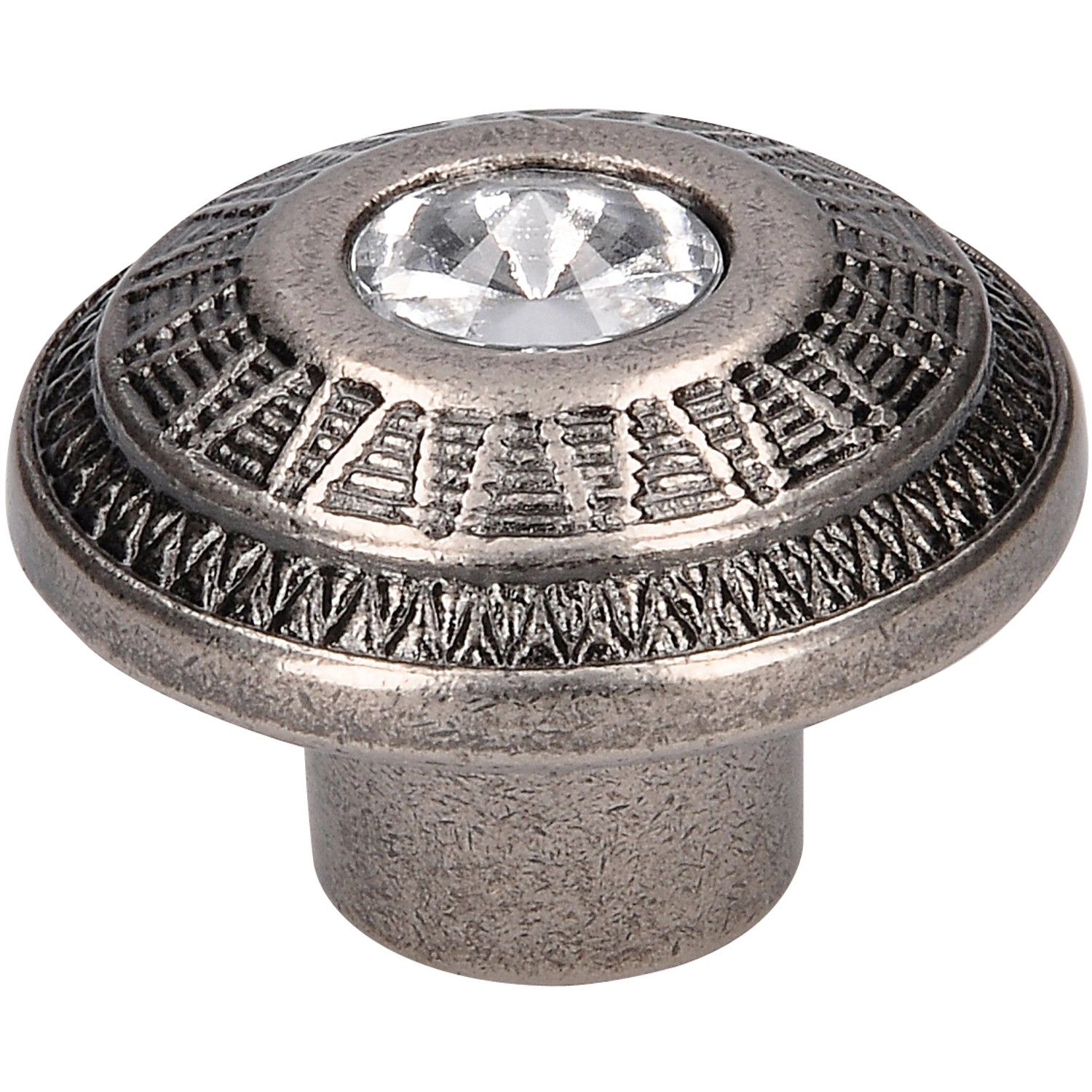 Siro Nábytkový knoflík 2028 kov cín starožitný vzhled se štrasovým kamenem průmě