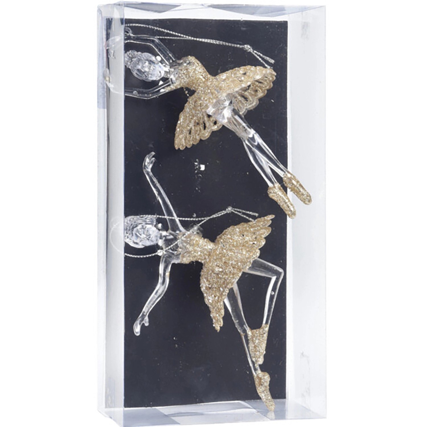 Koopman Vánoční dekorace anděl s plyšem 12,5 cm 3 různé druhy