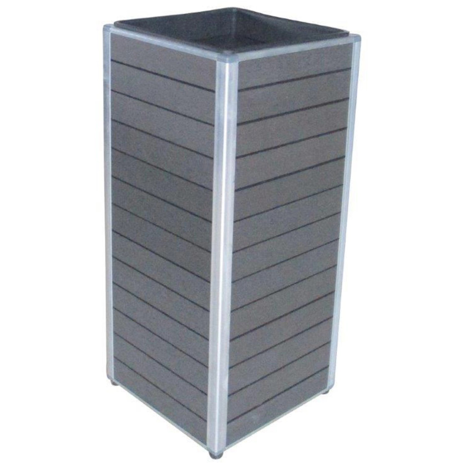 WPC vysoký květináč Monaco, antracit, 27 x 27 x 62 cm