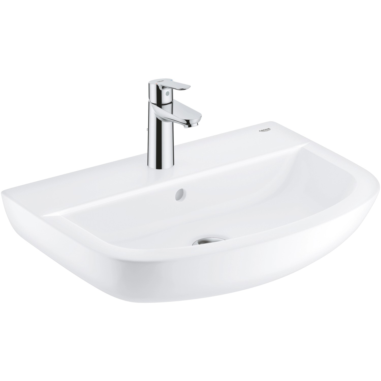 GROHE Umyvadlo BAU CERAMIC 55 cm+páková umyvadlová baterie START EDGE (39471000)