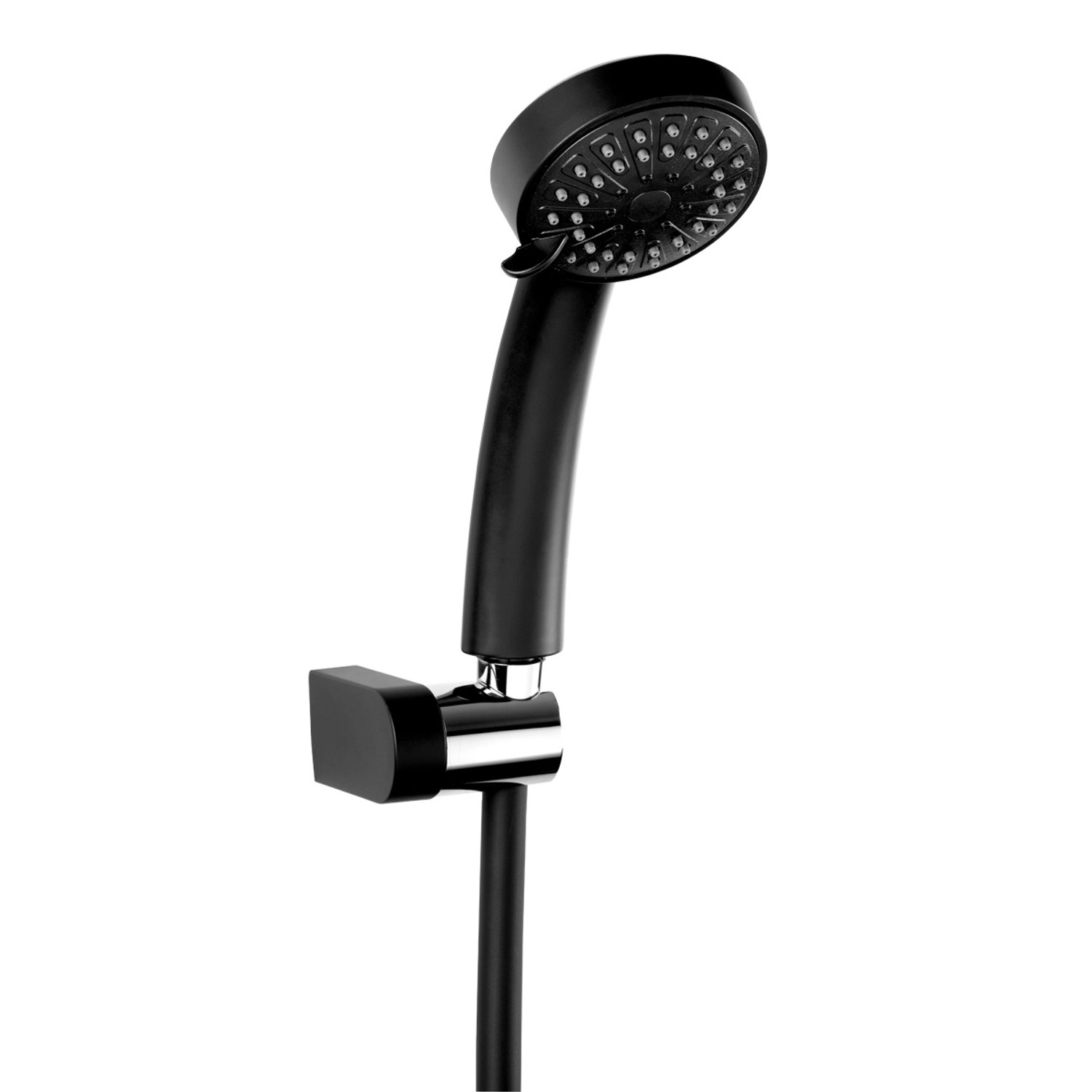 Sprchová hlavice s hadicí Novaservis na stěnu chrom-černá MINI869,5