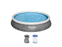 Bestway Bazén Fast Set vč. čerpadla a kartuše, vzhled ratanu, pr. 396x84 cm