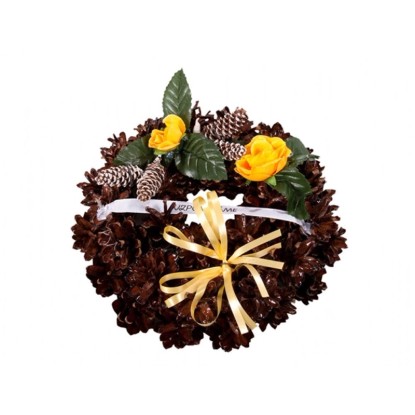NOHEL GARDEN Hřbitovní věneček šiškový lakovaný, pr. 13 cm