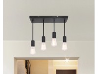 GLOBO Stropní svítidlo MARTHA, 4x E27, černé, 45 x 15 x 34 cm