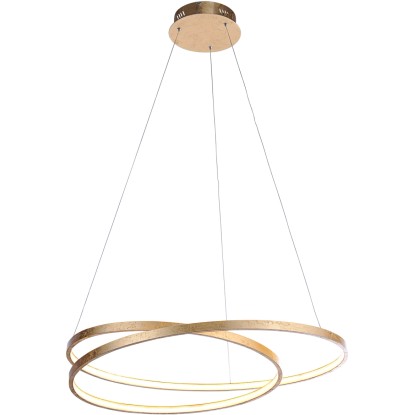 Paul Neuhaus Závěsné LED svítidlo Roman, 41W, 5100lm, zlatá, pr. 72 x 120 cm