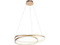 Paul Neuhaus Závěsné LED svítidlo Roman, 41W, 5100lm, zlatá, pr. 72 x 120 cm