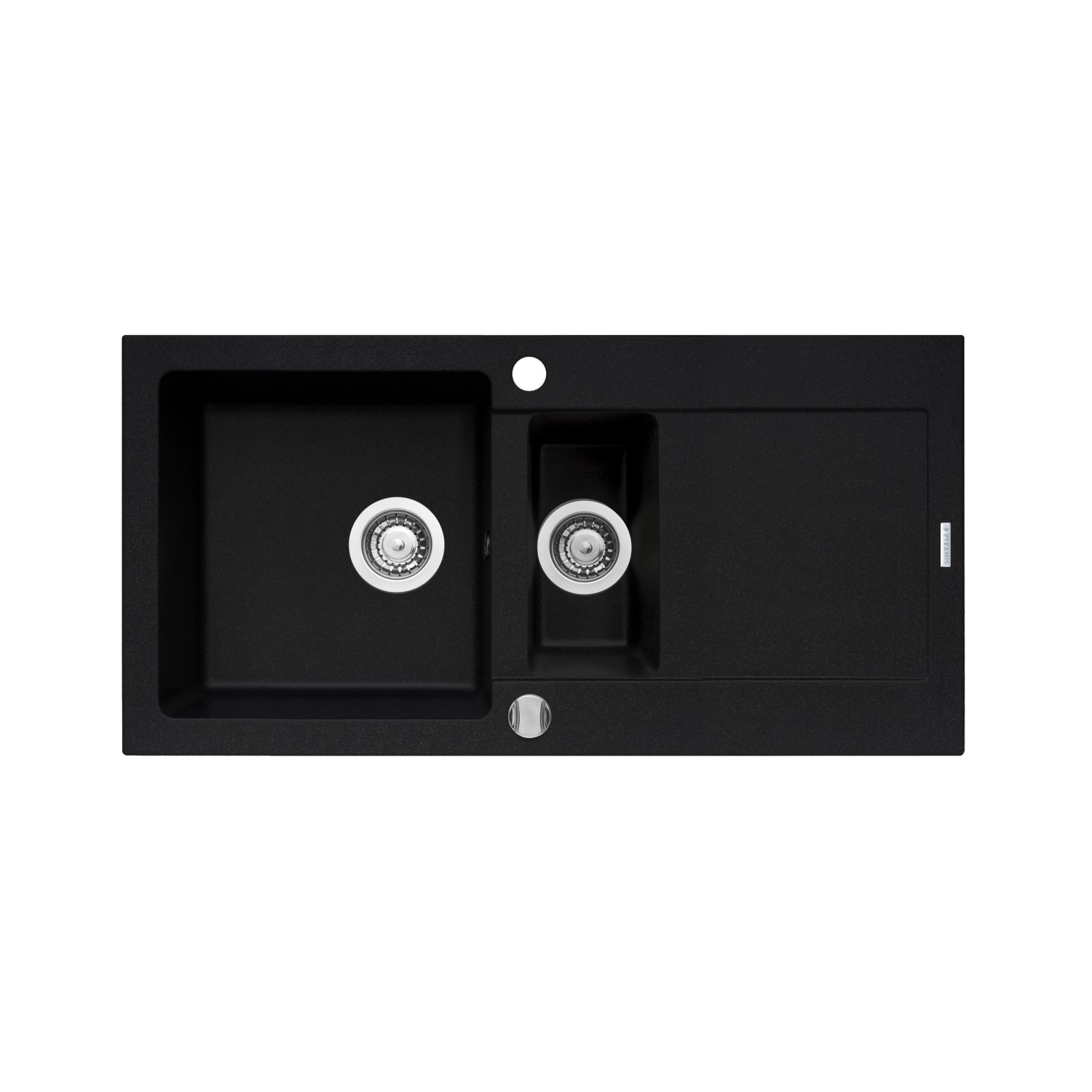 Pyramis Granitový dřez s odkapávačem Mido 1 1/2B 1D, carbon, 100 x 50 cm