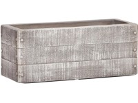 Květinový truhlík se vzhledem dřeva, světle hnědý, 60 x 17 x 17 cm