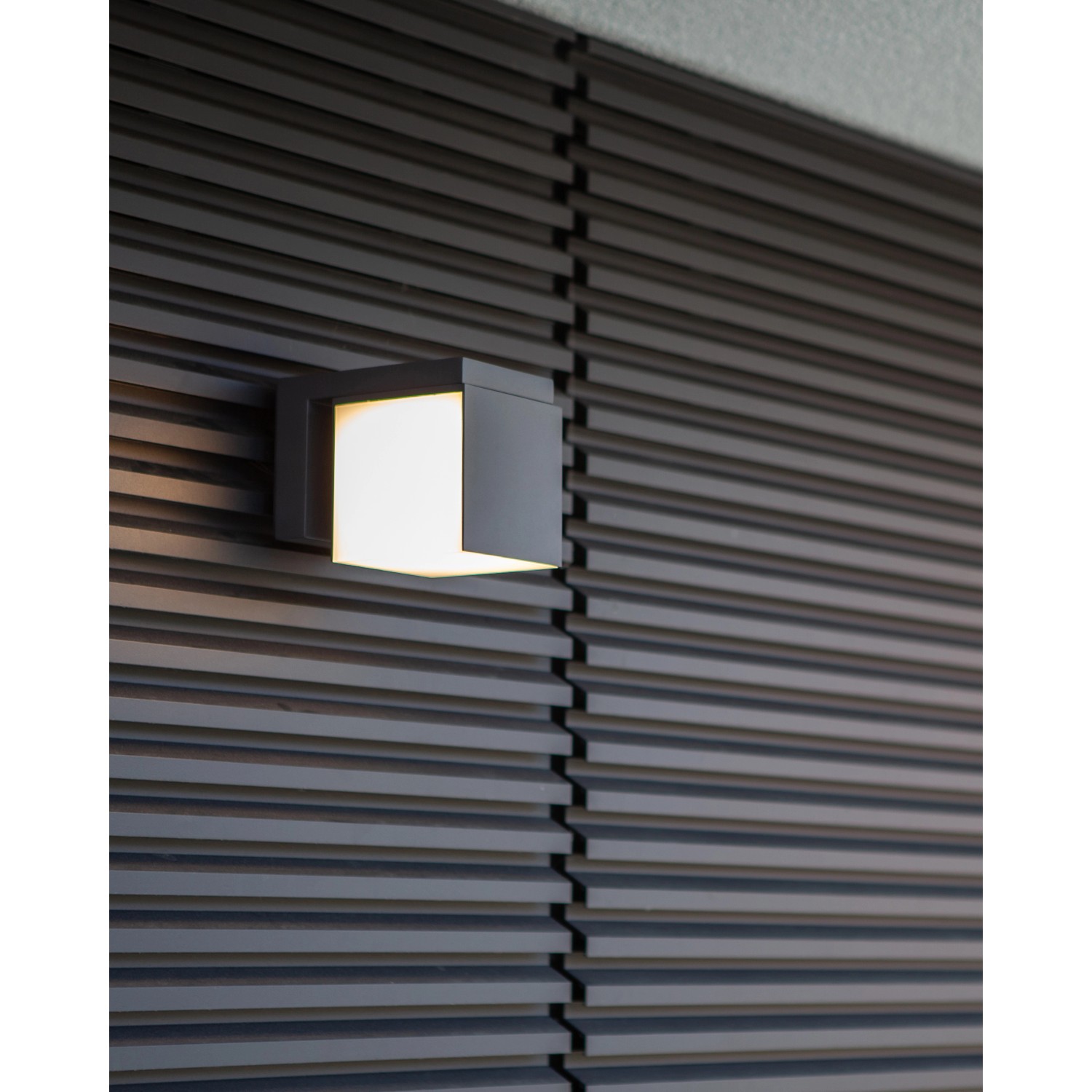 LUTEC Cuba Venkovní nástěnné LED svítidlo antracitové