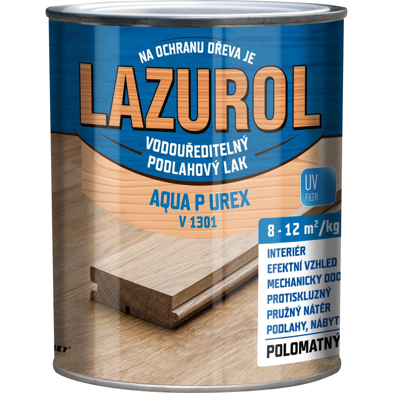 Lazurol Lak na dřevo polomatný Aqua P UREX V1301 bezbarvý 600 g