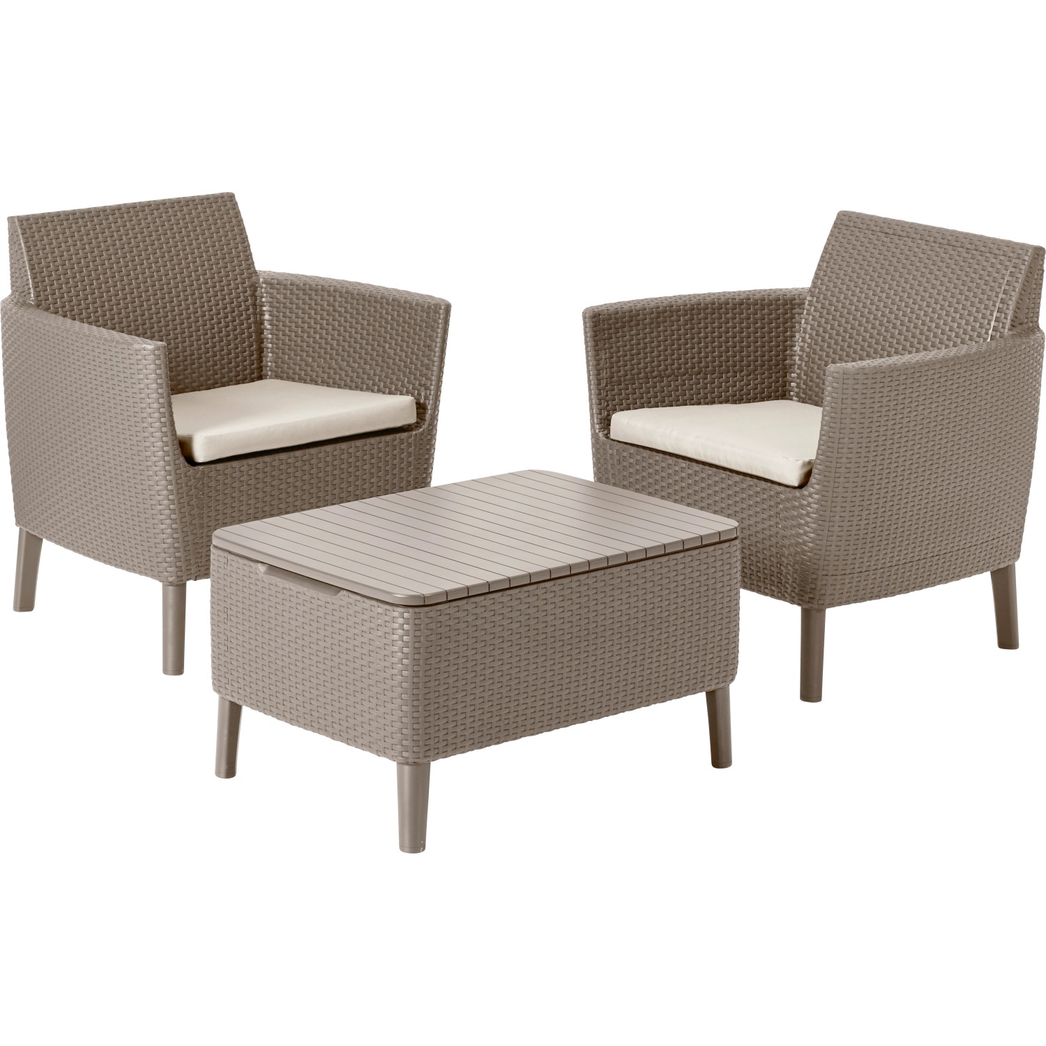 Keter Sada balkonového nábytku Salemo, cappuccino/písková, 3dílná