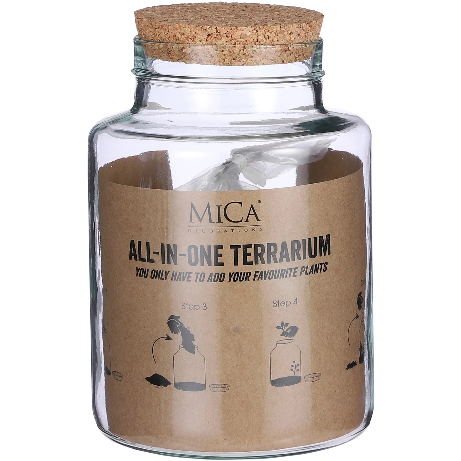 Mica Decorations Skleněné terárium All in One, pr. 14,5 x 20 cm