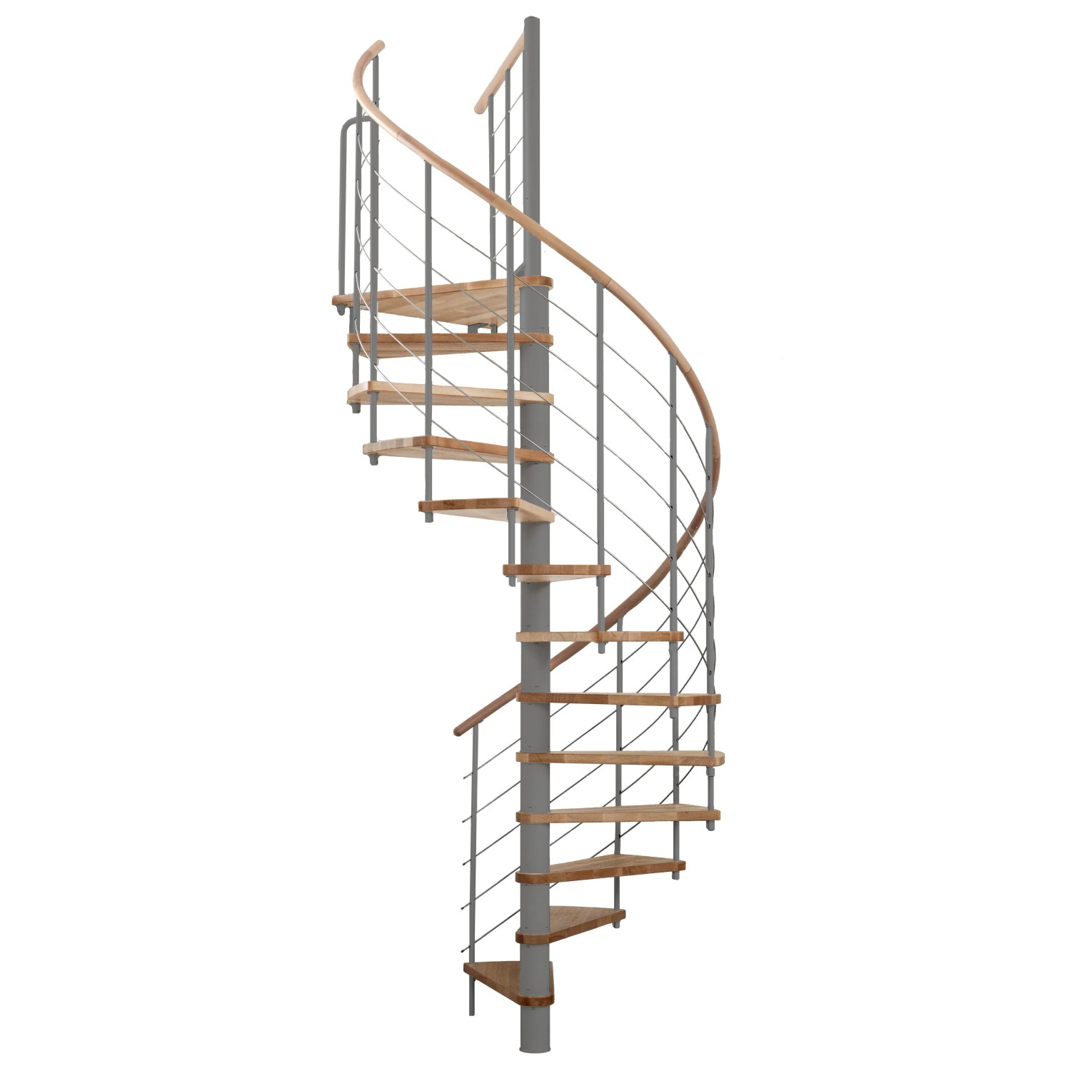 Minka STAIRS Kombinované točité schodiště Venezia buk/šedá pr. 120 cm