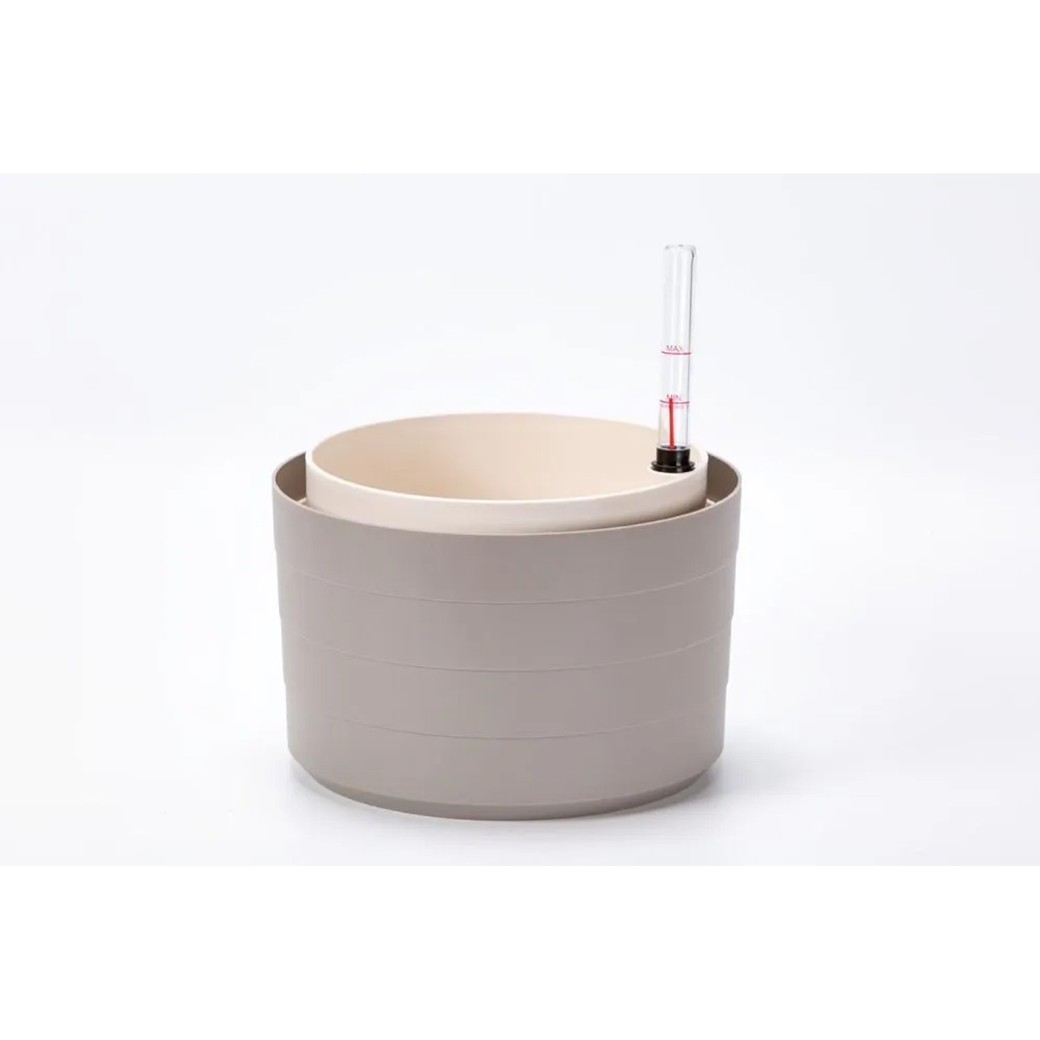 Plastia Samozavlažovací květináč Berberis taupe+slonová kost pr. 30 x 19,8 cm