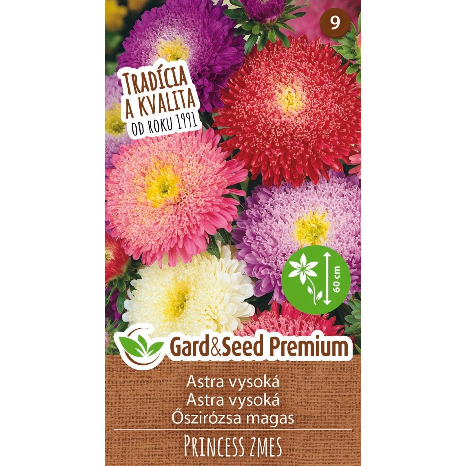 GardenSeed Premium Semínka Astra vysoká princess směs barev