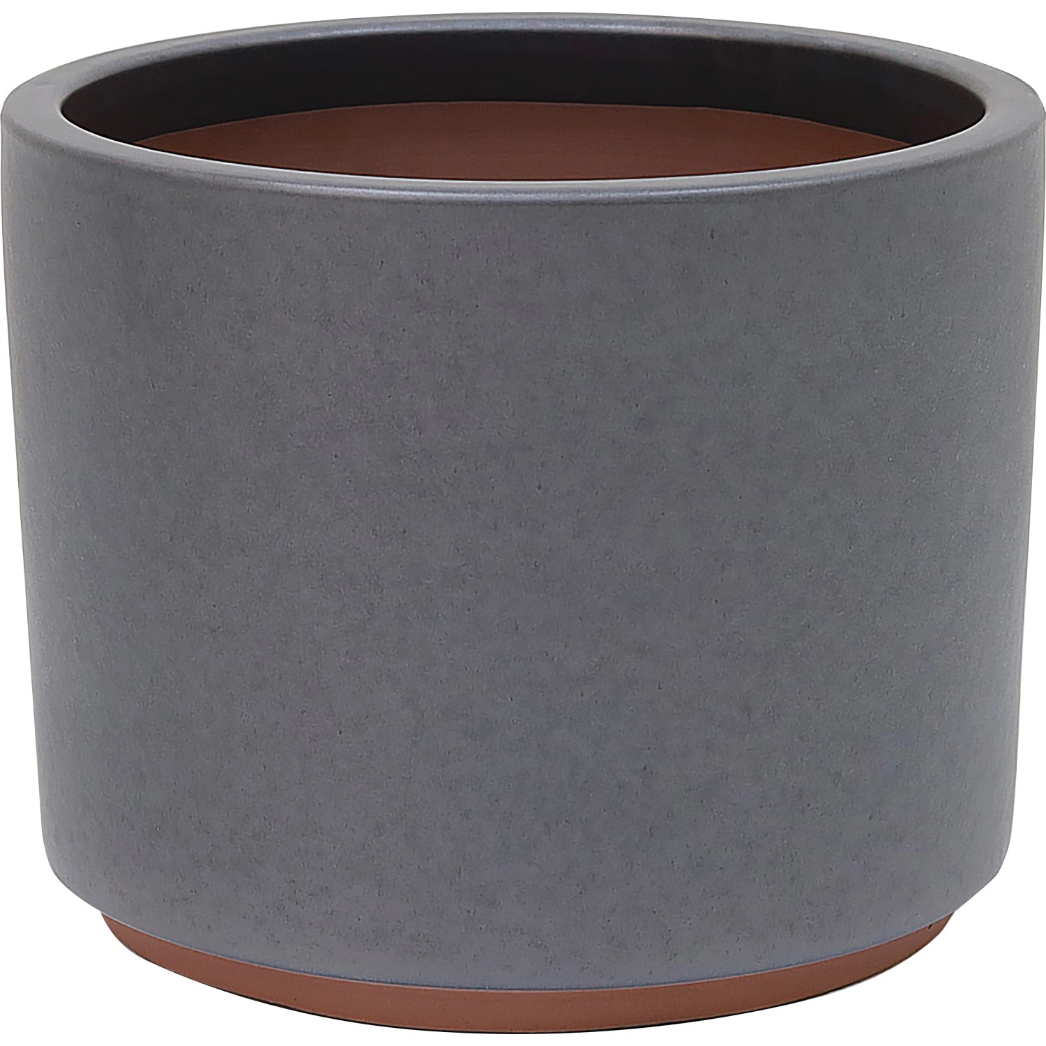 Keramický květináč Cylinder Glaze antracitová pr. 39 x 32 cm