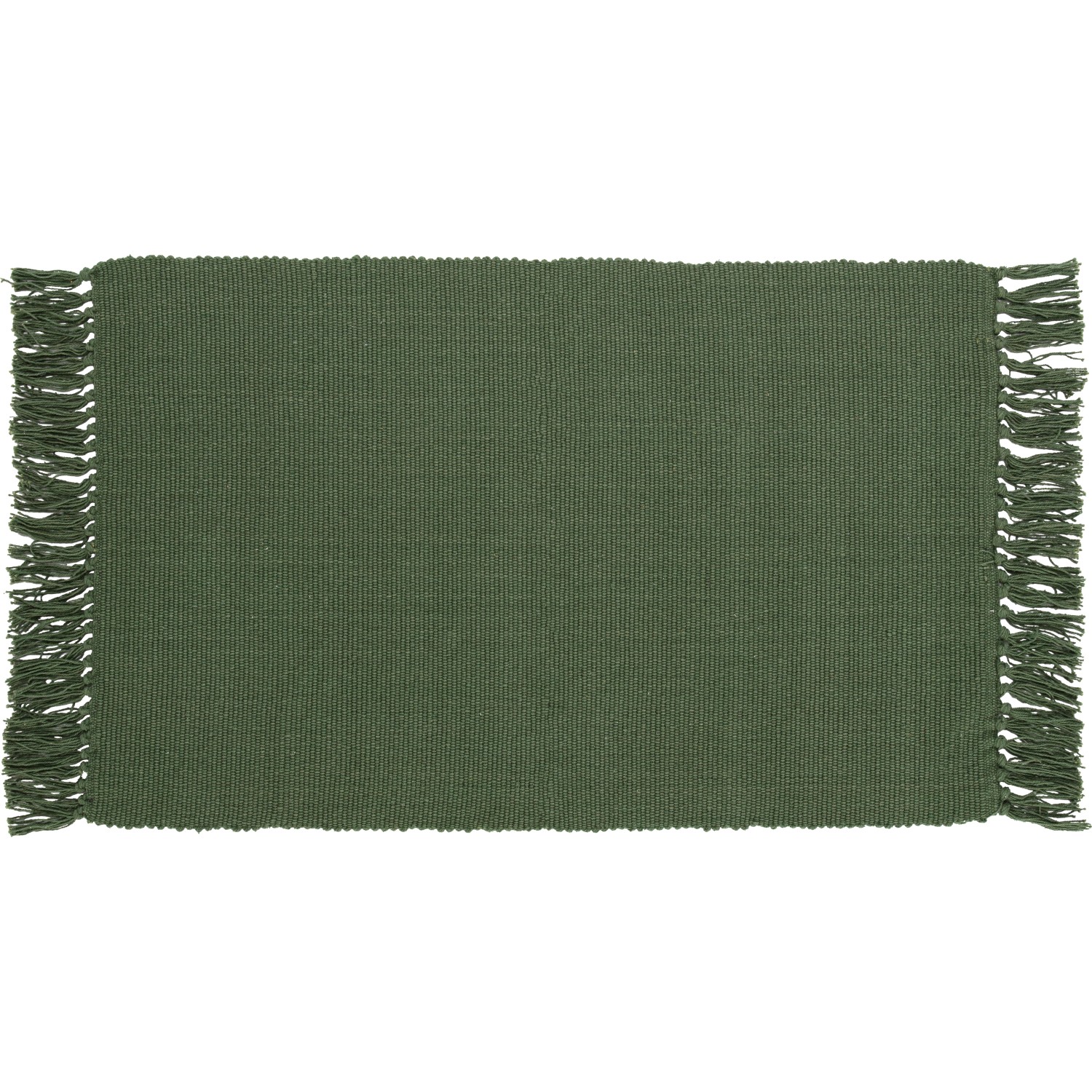 OBI Bavlněný koberec Uni tmavě zelený 50 x 80 cm