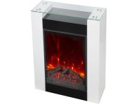 EL Fuego Elektrický krb Tessin bílý, 900/1 800 W, 58 x 79,5 x 17 cm