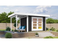 Weka Designový zahradní domek Komfort 126 Plus A vel. 2, antracit, 442 x 300 cm