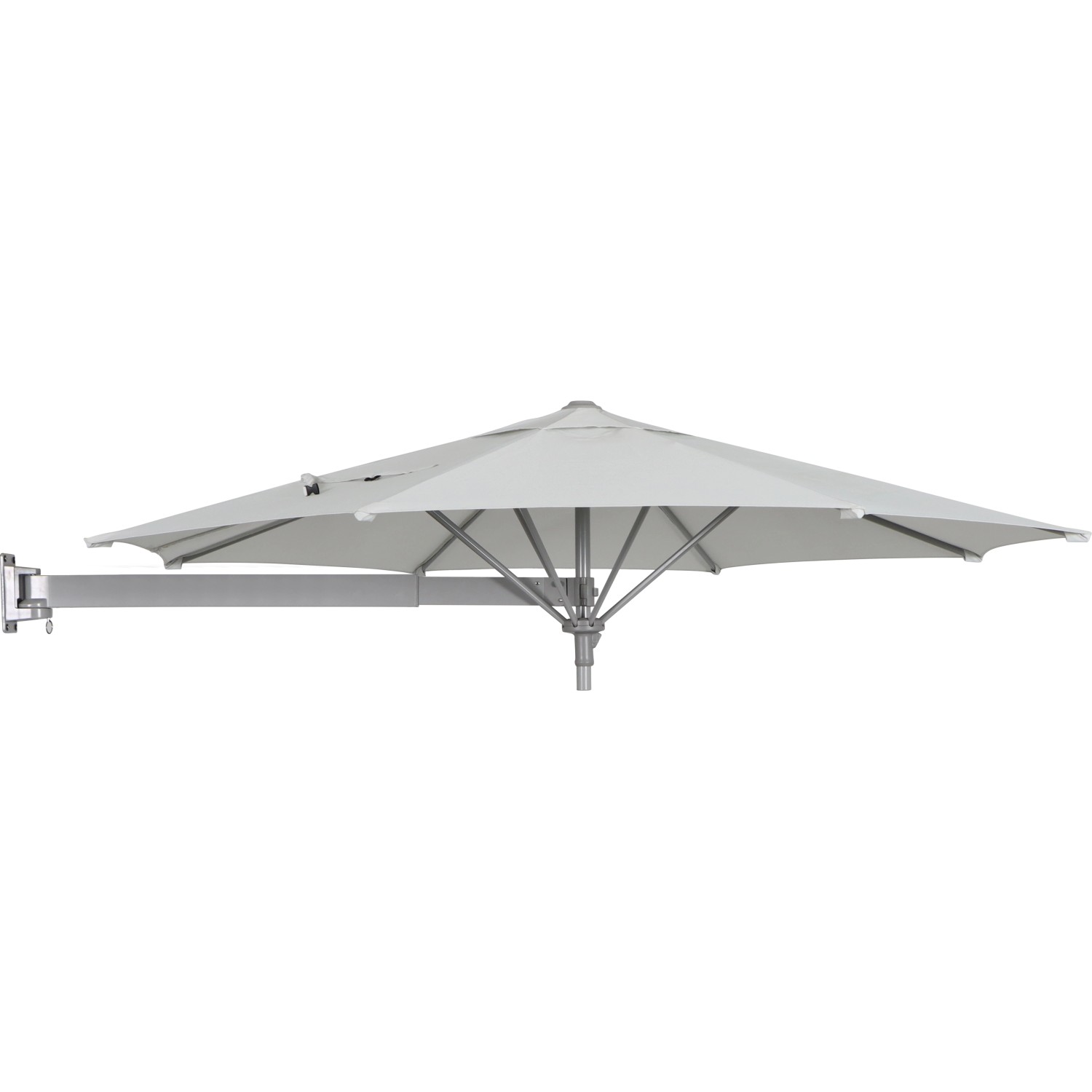 Nástěnný slunečník Techado, šedá/stříbrná, pr. 245 cm