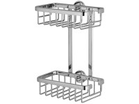 tesa Dvoupatrový košík do sprchy Aluxx menší, chrom, 260 x 180 x 107 mm