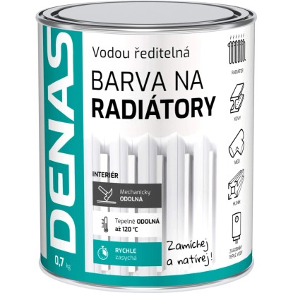 Denas Rychleschnoucí barva na radiátory, 0100 bílá, 700 g