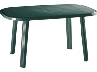 IDEA Europe Zahradní stůl Salomone plastový zelený 135 x 84 x 73 cm