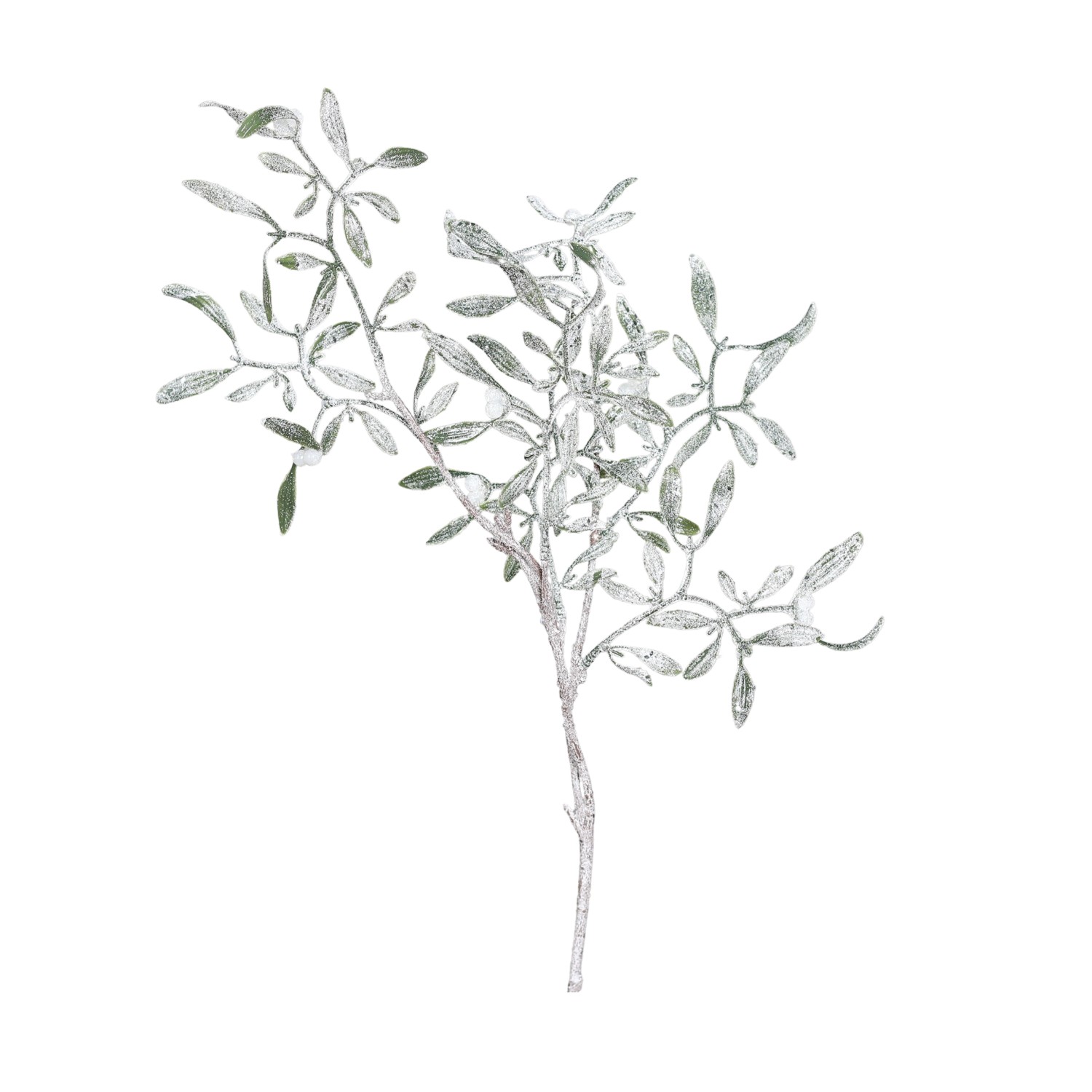 DPI Dekorativní umělá větvička jmelí zeleno-bílá 70 cm