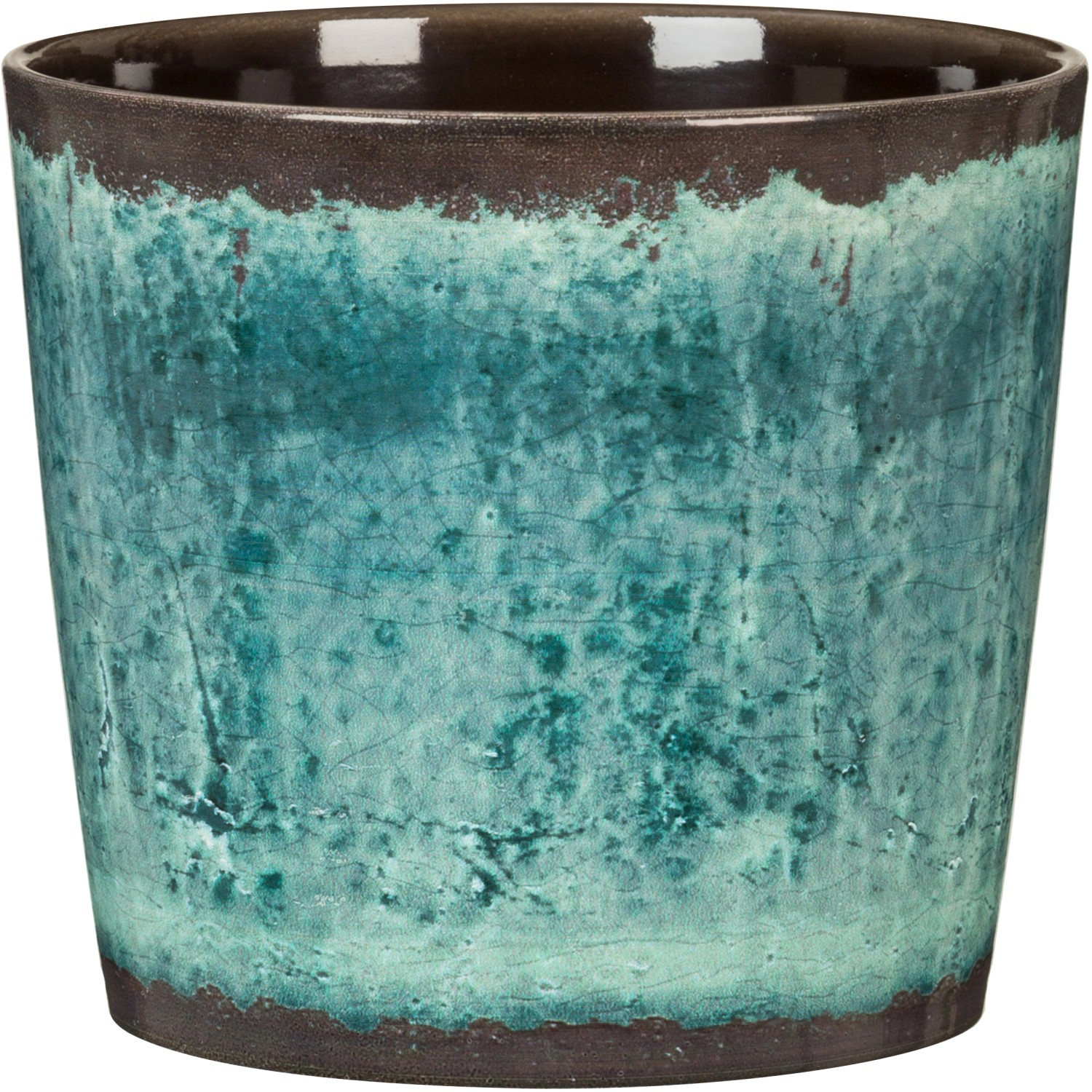 Scheurich Obal na květináč 870 průměr 13 cm x 12 cm Ocean Glaze