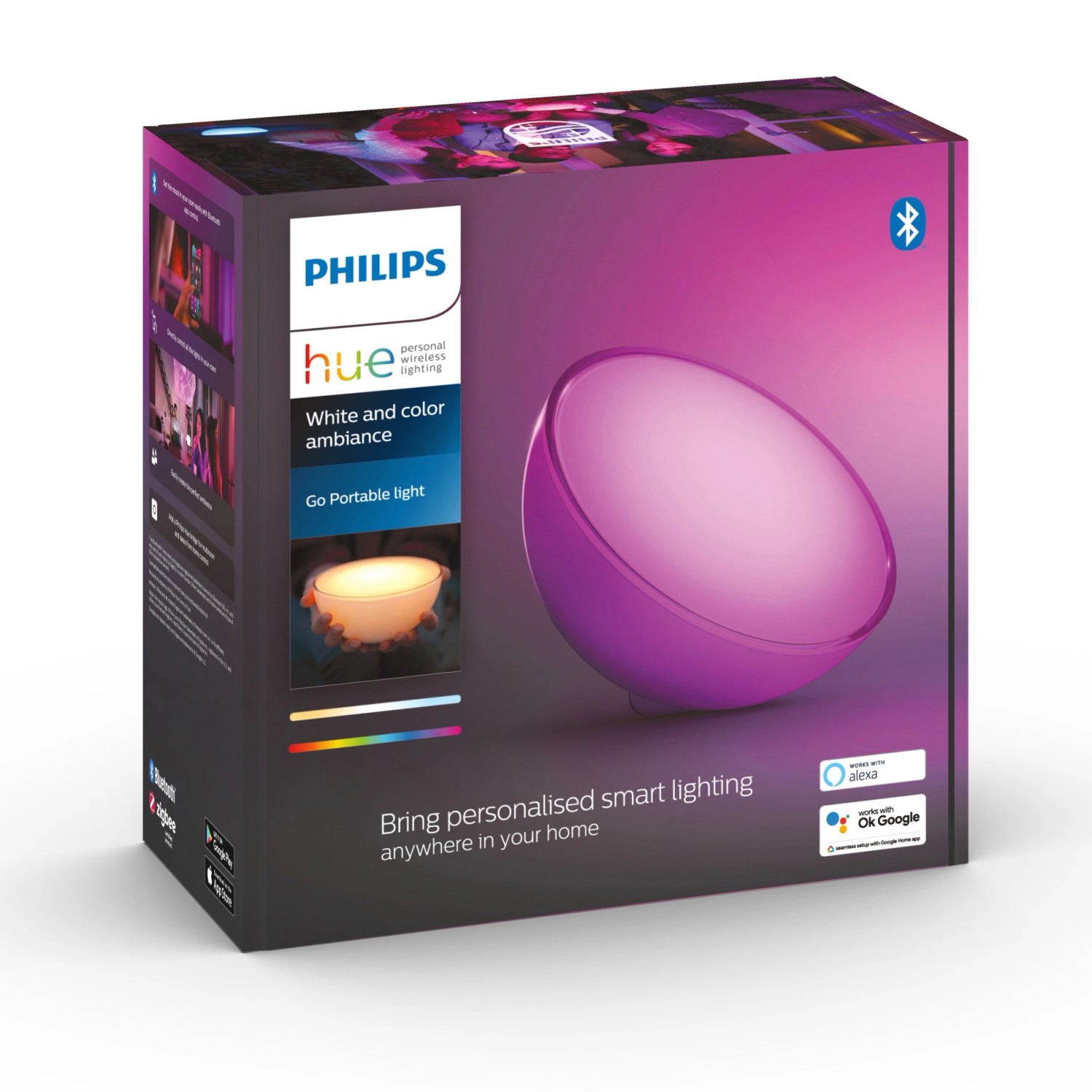 Philips Hue Přenosné svítidlo White&Color Ambiance Go 6W 530lm, pr. 15 cm