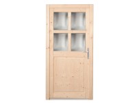 PANTO Dřevěné vedlejší vchodové dveře NET-502 přírodní smrk, 98 x 198 cm, P PANTO Dřevěné vedlejší vchodové dveře NET-502 přírodní smrk, 98 x 198 cm, P