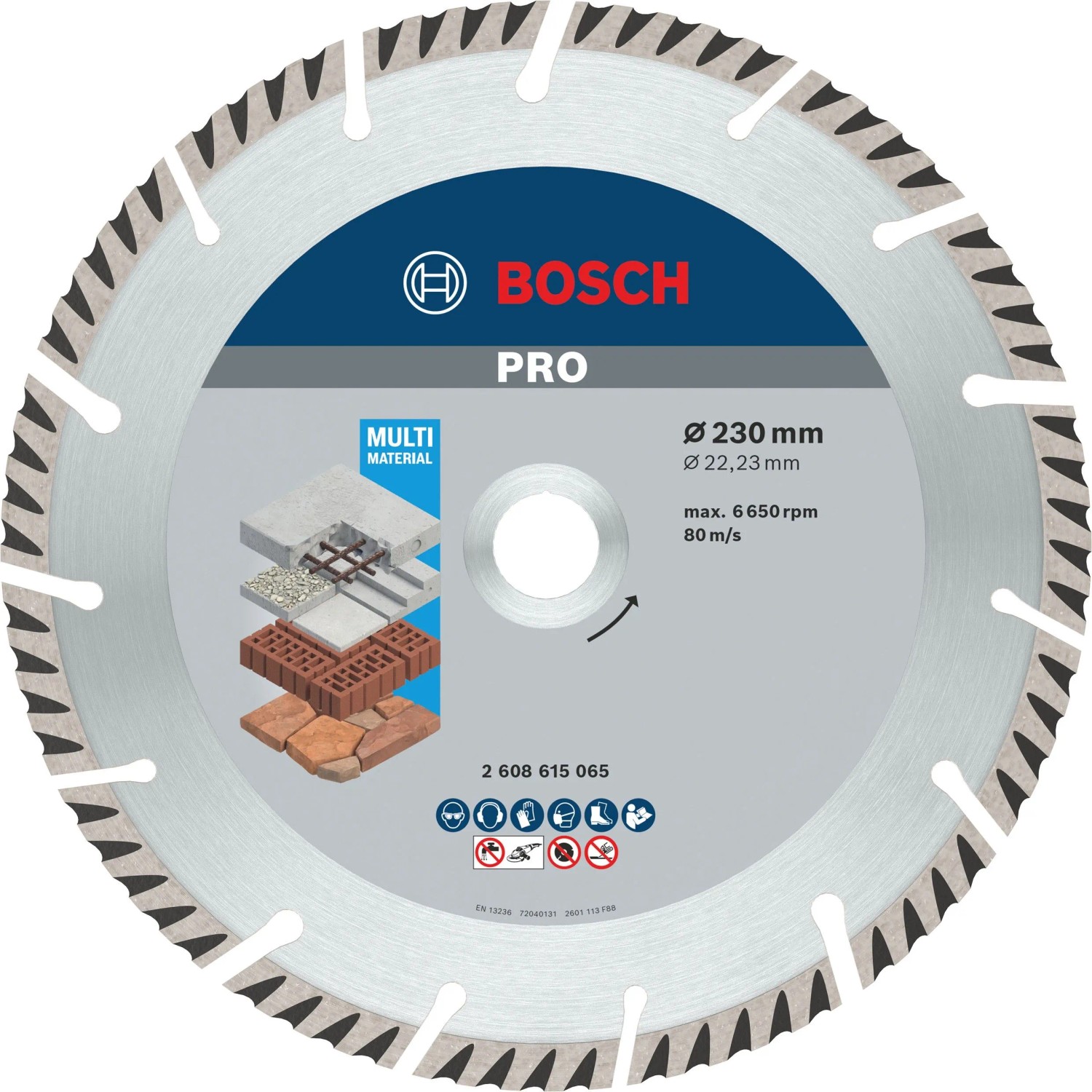 Kotouč DIA Bosch Standard for Uni. 230×22,23×2,6×10 mm