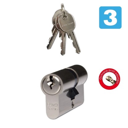 Richter Czech EURO Secure Bezpečnostní vložka 30/35, 3 klíče, matný nikl