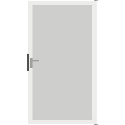 GroJa Ambiente Branka s hlin. rámem, mléčné sklo 100 x 180 x 4 cm DIN: pravá